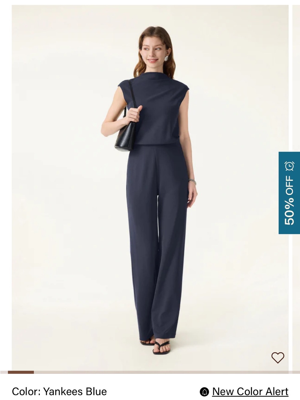 OGL Sleeveless Navy Jumpsuit